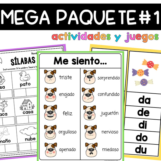 MEGA PAQUETE #1 ACTIVIDADES PREESCOLAR Y PRIMARIA