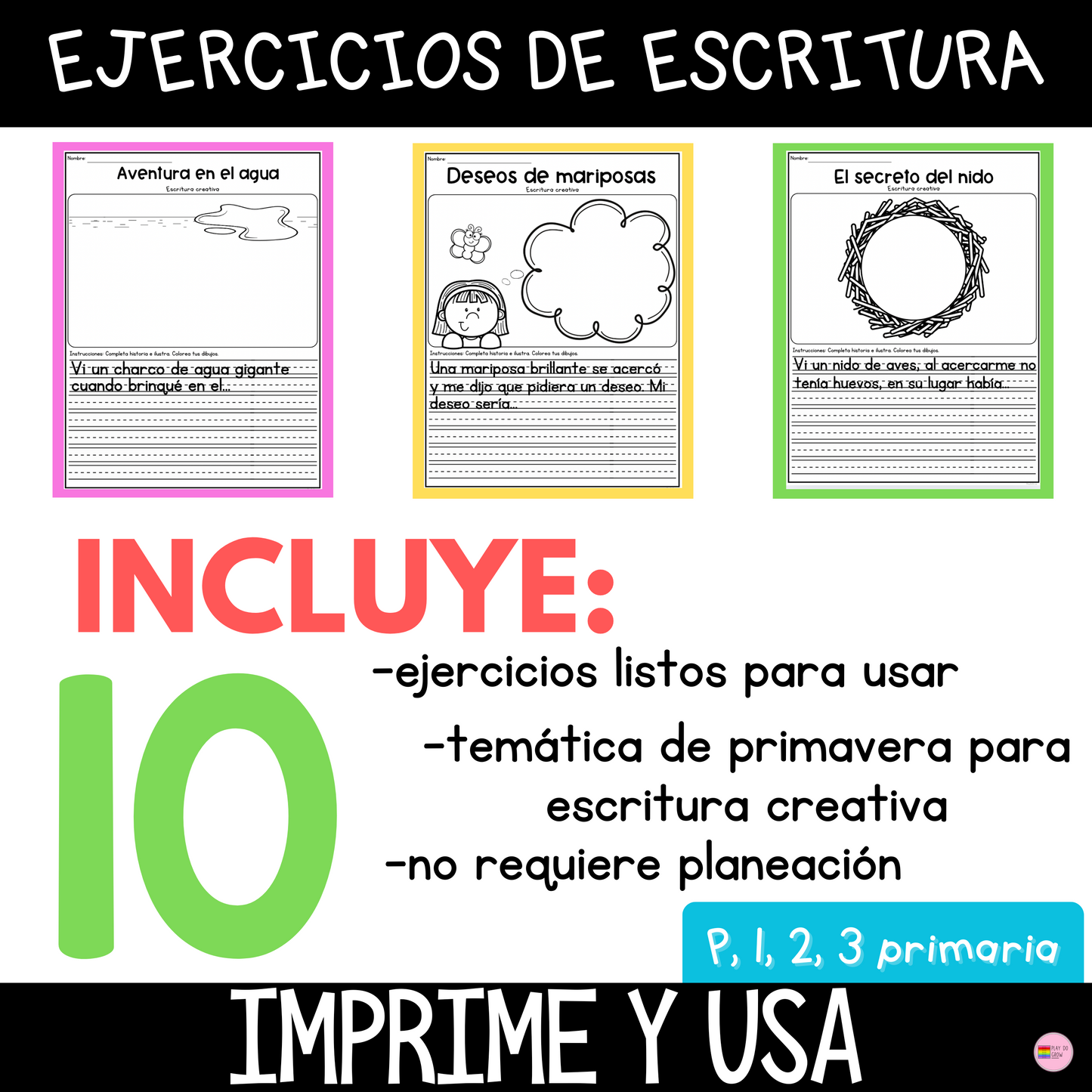 Primavera Ejercicios de Escritura Primaria