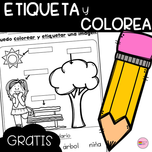 GRATIS Hoja de trabajo Etiqueta la Imagen. 1er y 2do grado de primaria