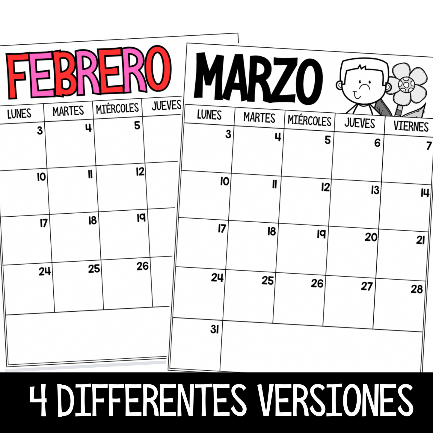 Planner Mensual para Maestros | PDF & Editable