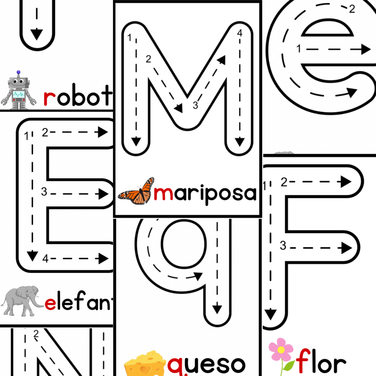 Tracing Alphabet Cards. Uppercase & Lowercase letters. English Version | Literacy & Writing Activity