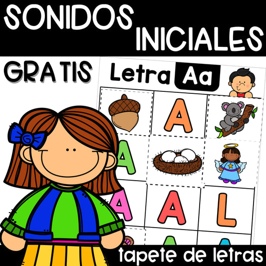 Letra A - Tapetes de letras. Sonidos Iniciales | Conciencia Fonológica Preescolar y 1ero Primaria