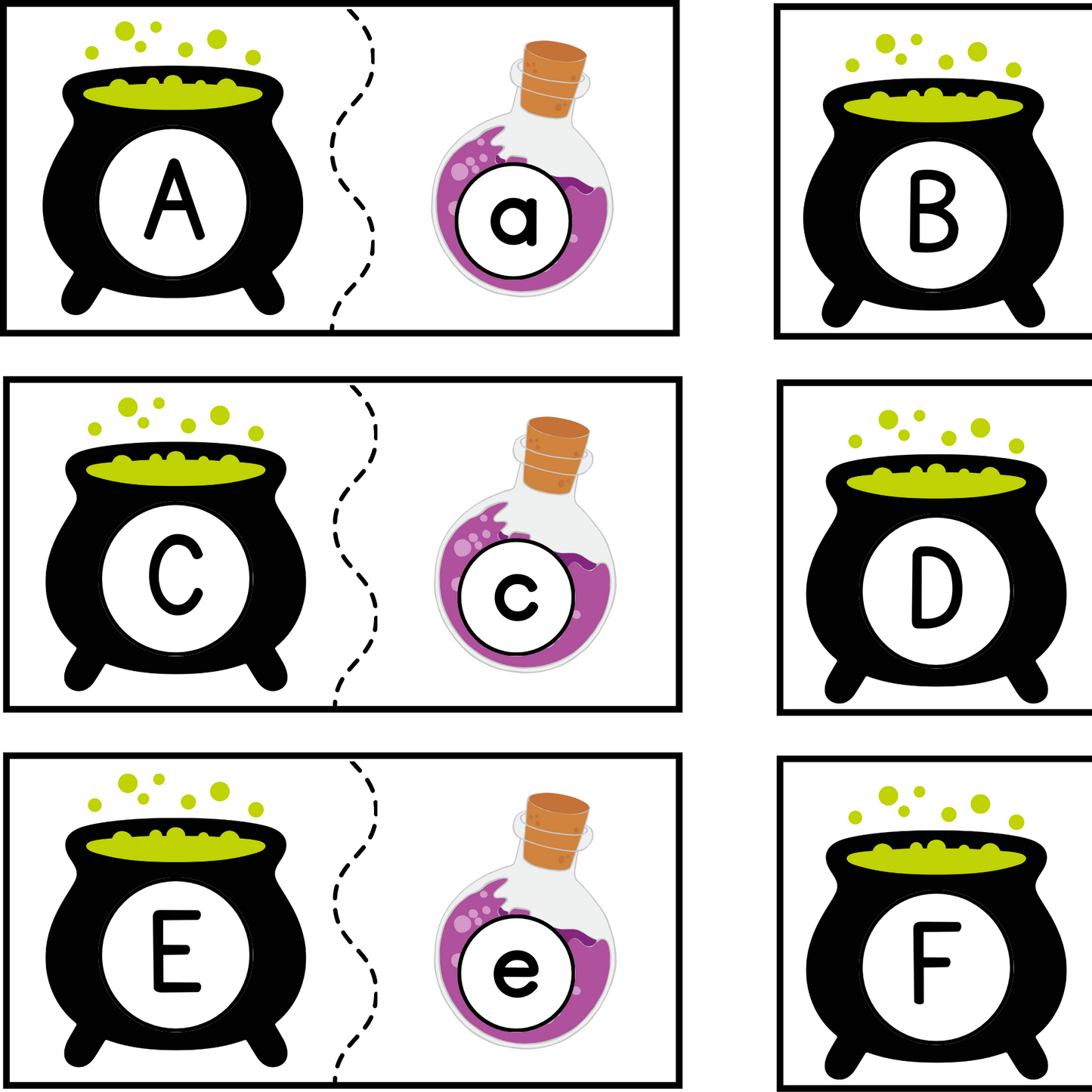 Halloween Alphabet Matching Cards FREE | Uppercase & Lowercase letters