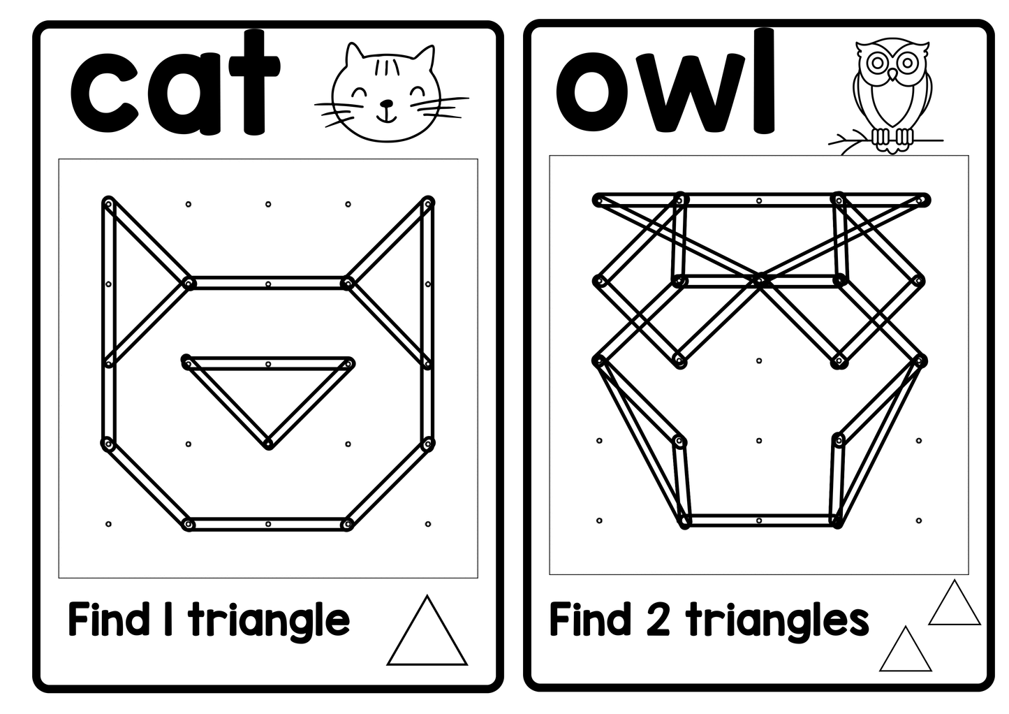 Halloween Geoboard. Task Cards| English Version