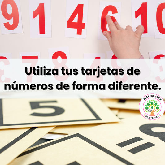 5 maneras diferentes de trabajar con tus tarjetas de números.