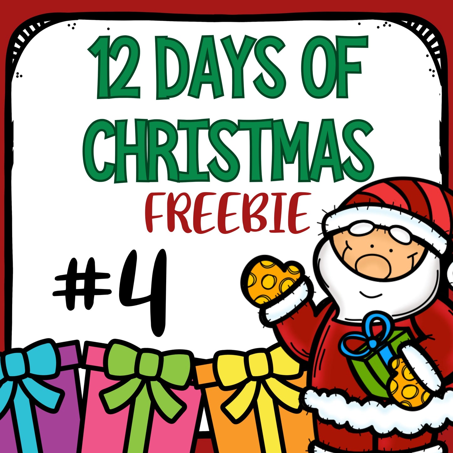 FREEBIE 4- 12 Days of Christmas. 12 FREE activities