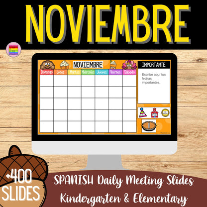 Noviembre Diapositivas. Google Slides. Preescolar y Primaria