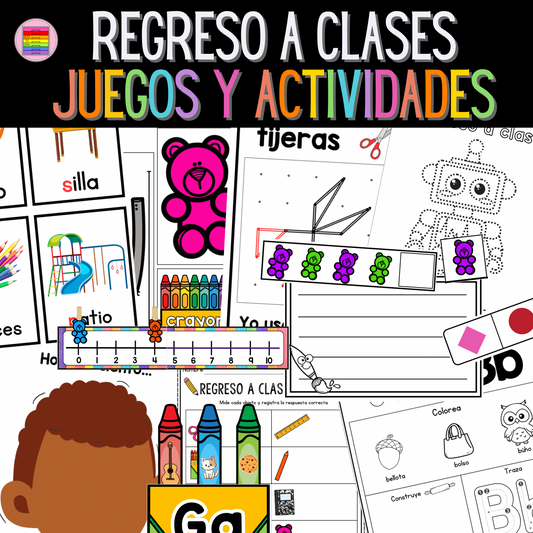 Regreso a Clases. Actividades y Juegos de Literatura y Matemáticas. Preescolar y Primaria