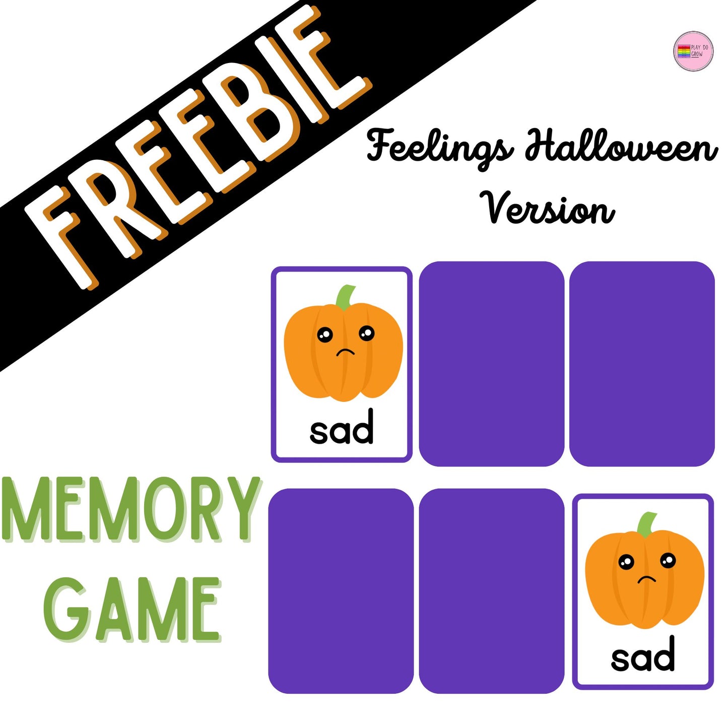 FREE Halloween Pumpkin Memory Game | SEL Resource