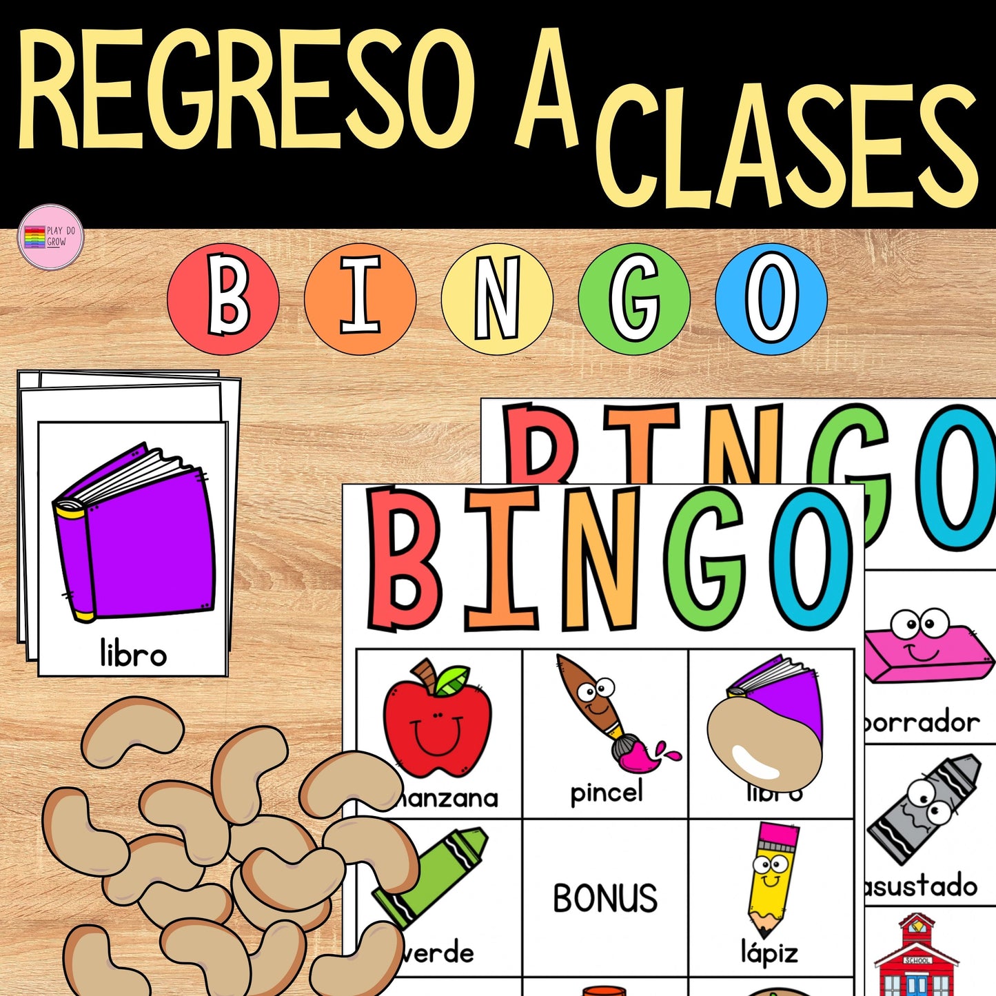 Bingo Regreso a Clases. Útiles escolares | Preescolar y Primaria Juego