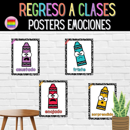 Pósters Emociones Colección Libreta | Decoración para el aula