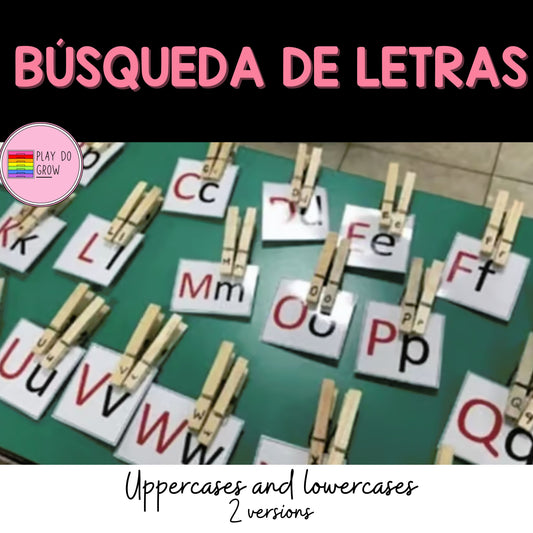 Búsqueda de letras. Mayúsculas y minúsculas. Juego de Literatura