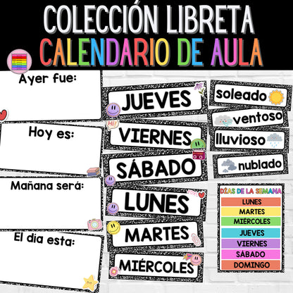 Calendario Escolar Colección Libreta | Decoración Aula Regreso a Clases