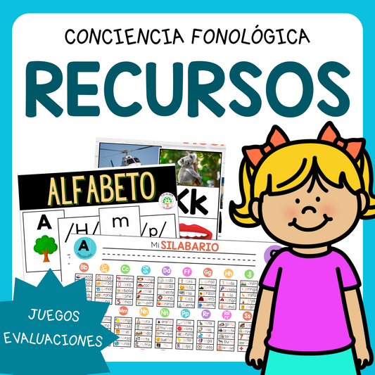 Conciencia Fonológica. Recursos. Juegos y Evaluaciones. Preescolar y Primaria