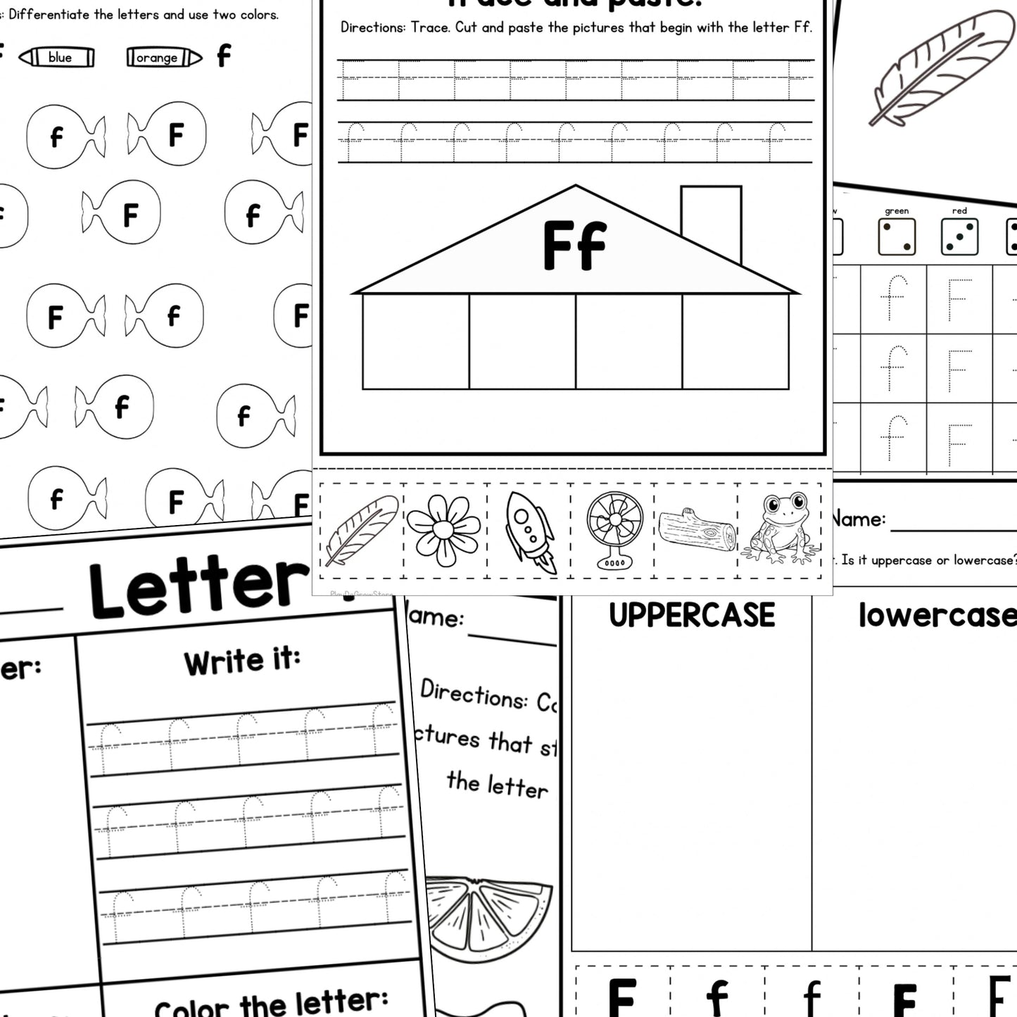 Letter of the week. Letter F | Handwriting Activities