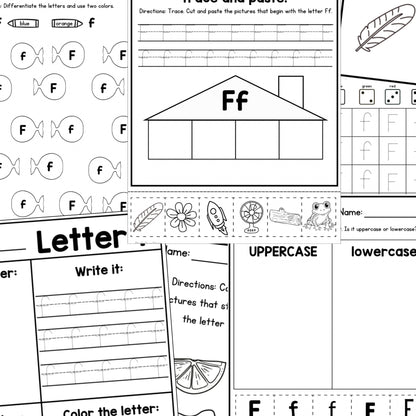 Letter of the week. Letter F | Handwriting Activities