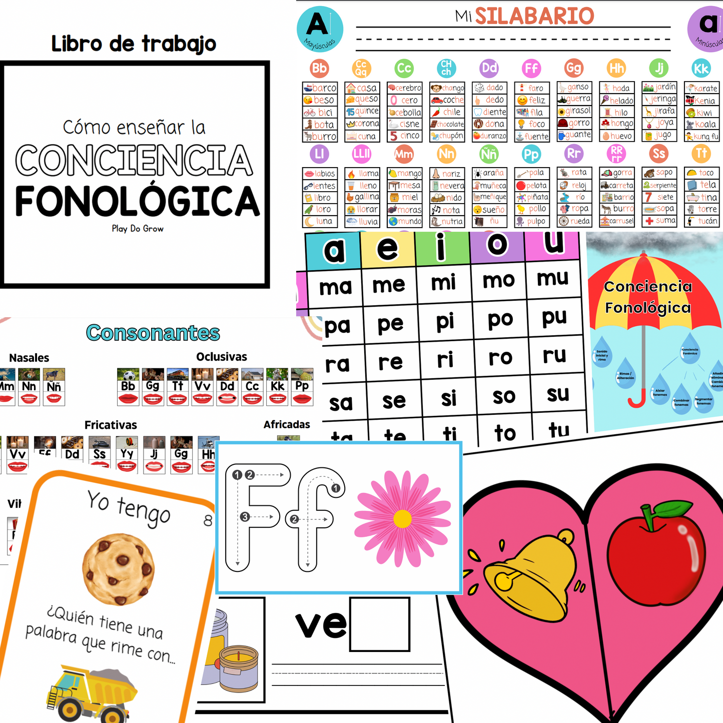 Conciencia Fonológica. Recursos. Juegos y Evaluaciones. Preescolar y Primaria