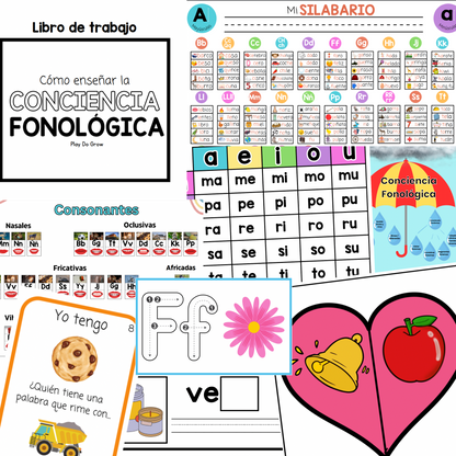 Conciencia Fonológica. Recursos. Juegos y Evaluaciones. Preescolar y Primaria