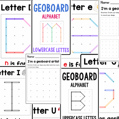 Alphabet Geoboard Task Cards | Literacy & Motor Skills Activity