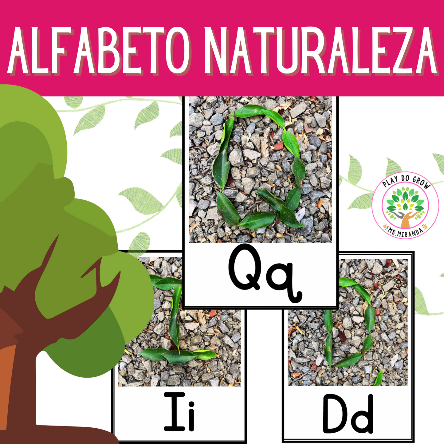 Alfabeto Naturaleza Letras Mayúsculas. Fotos reales | Literatura y Vocabulario