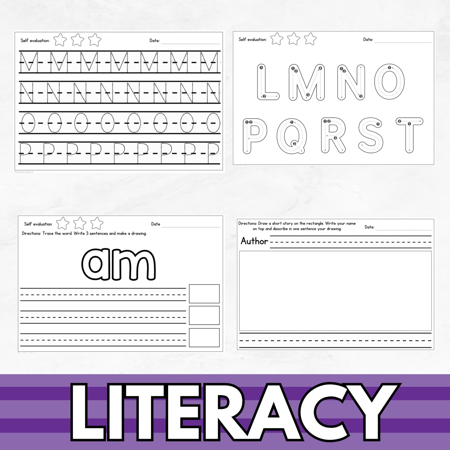 Tracing Notebook. Literacy and Math | Kindergarten & Elementary