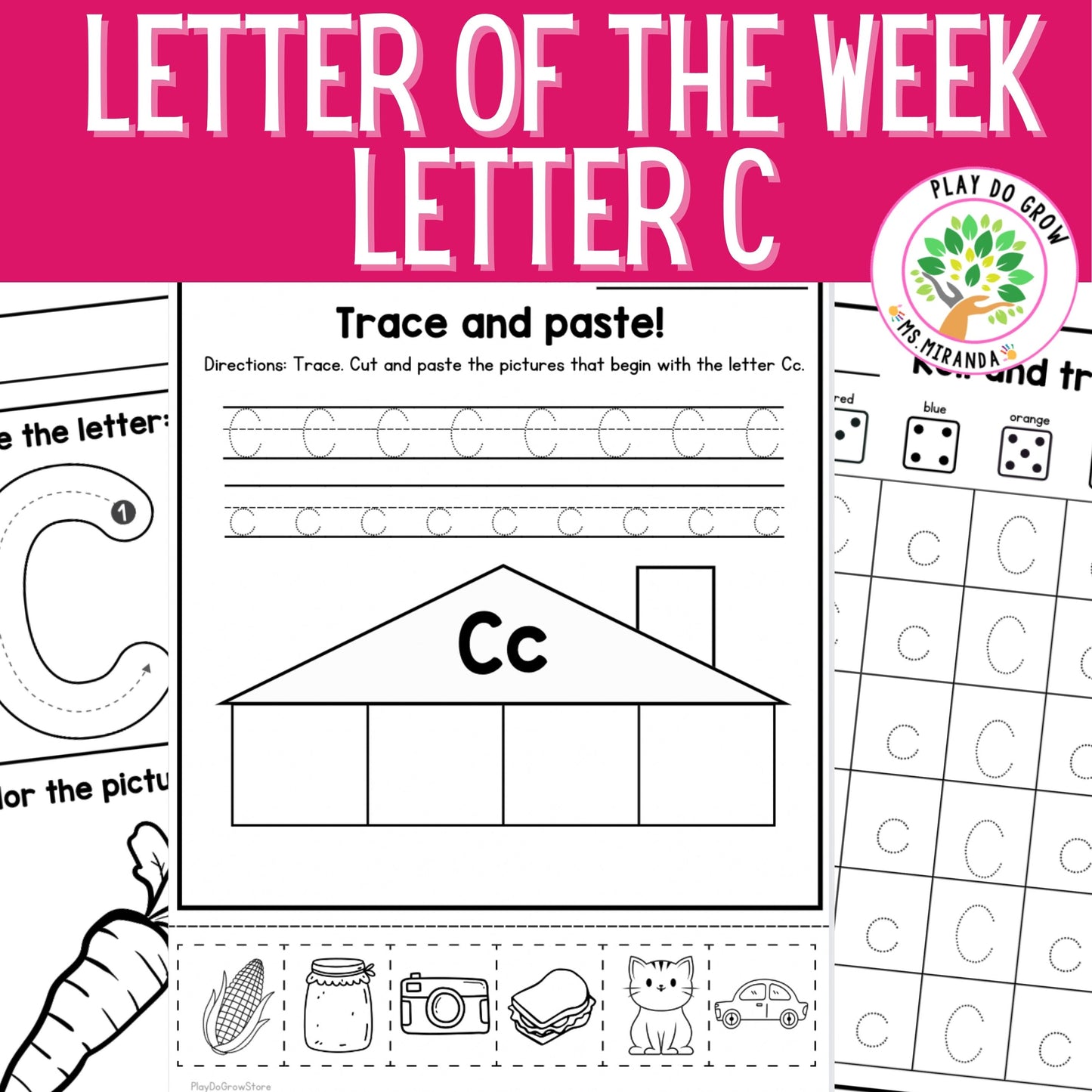 Letter of the week. Letter C | Handwriting Activities