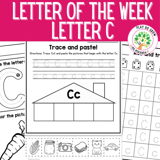 Letter of the week. Letter C | Handwriting Activities