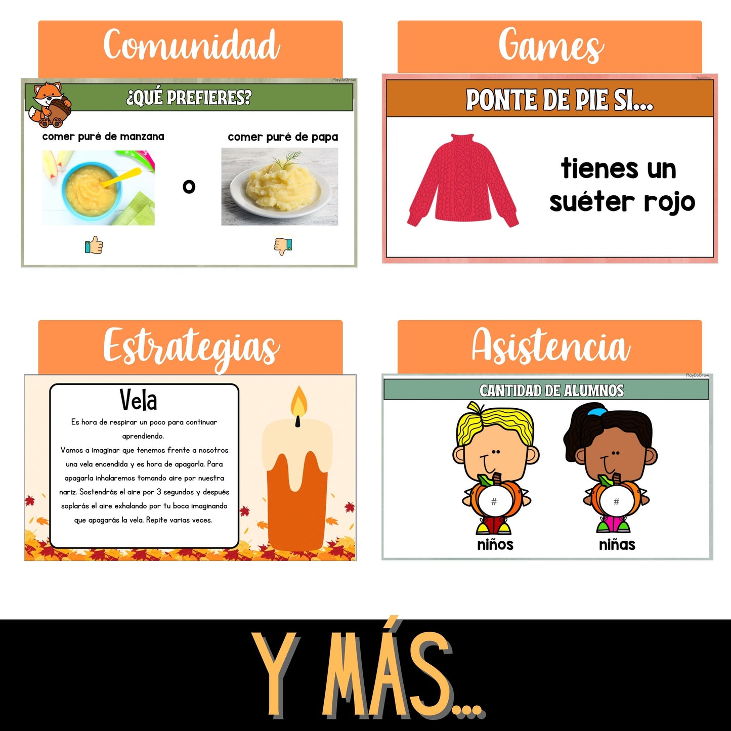 GRATIS Octubre Calabazas Diapositivas Interactivas Clase | Preescolar y Primaria