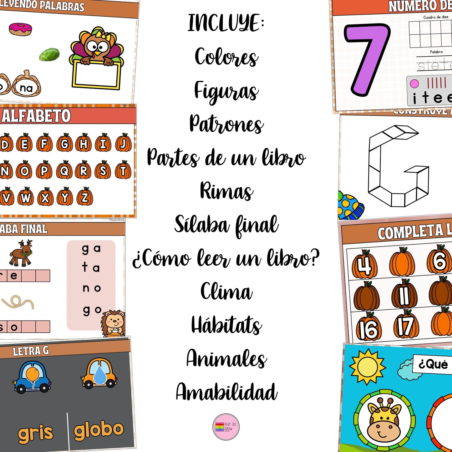 Noviembre Diapositivas. Google Slides. Preescolar y Primaria