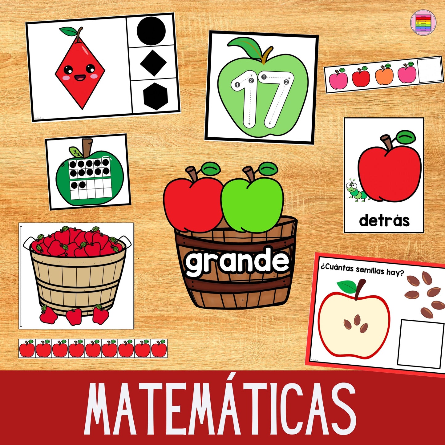 Manzanas Juegos de Letras y Números | Preescolar y Primaria. Actividades