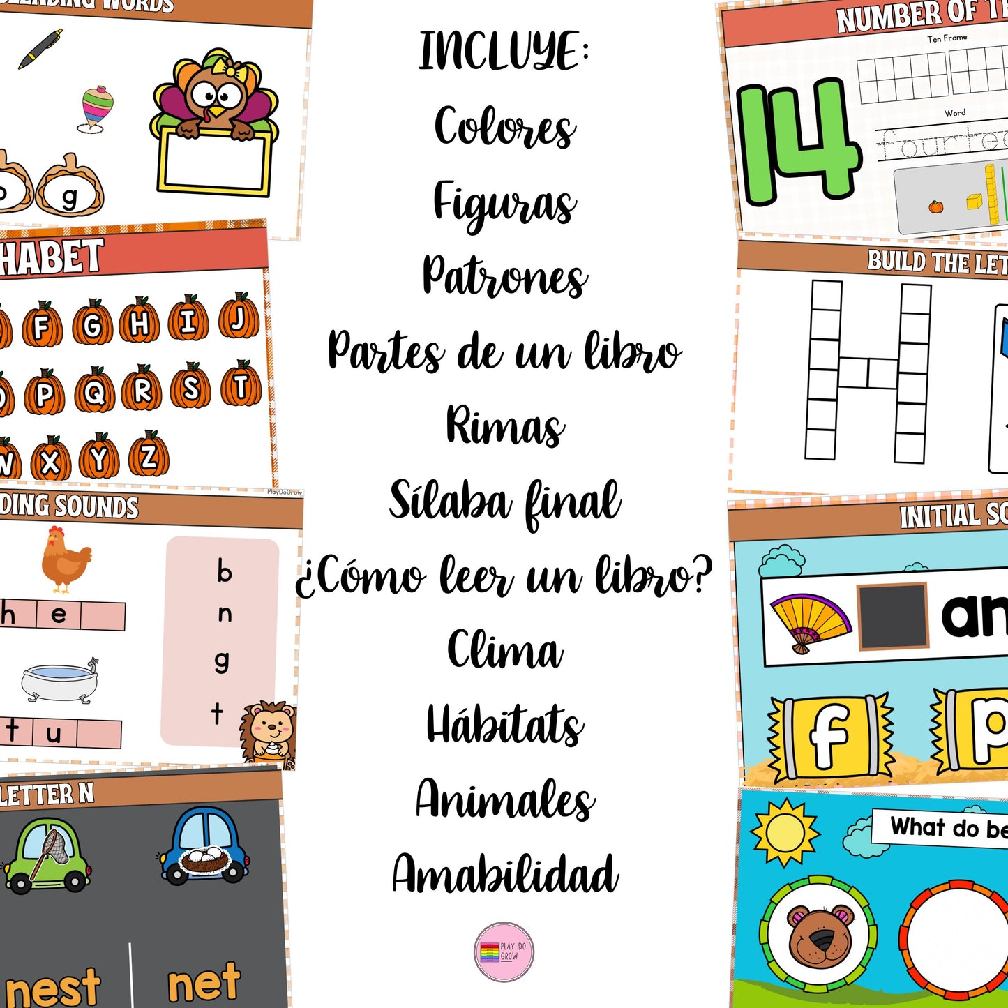 November +400 Google Slides. Thanksgiving Theme. PreK,Kindergarten & Elementary