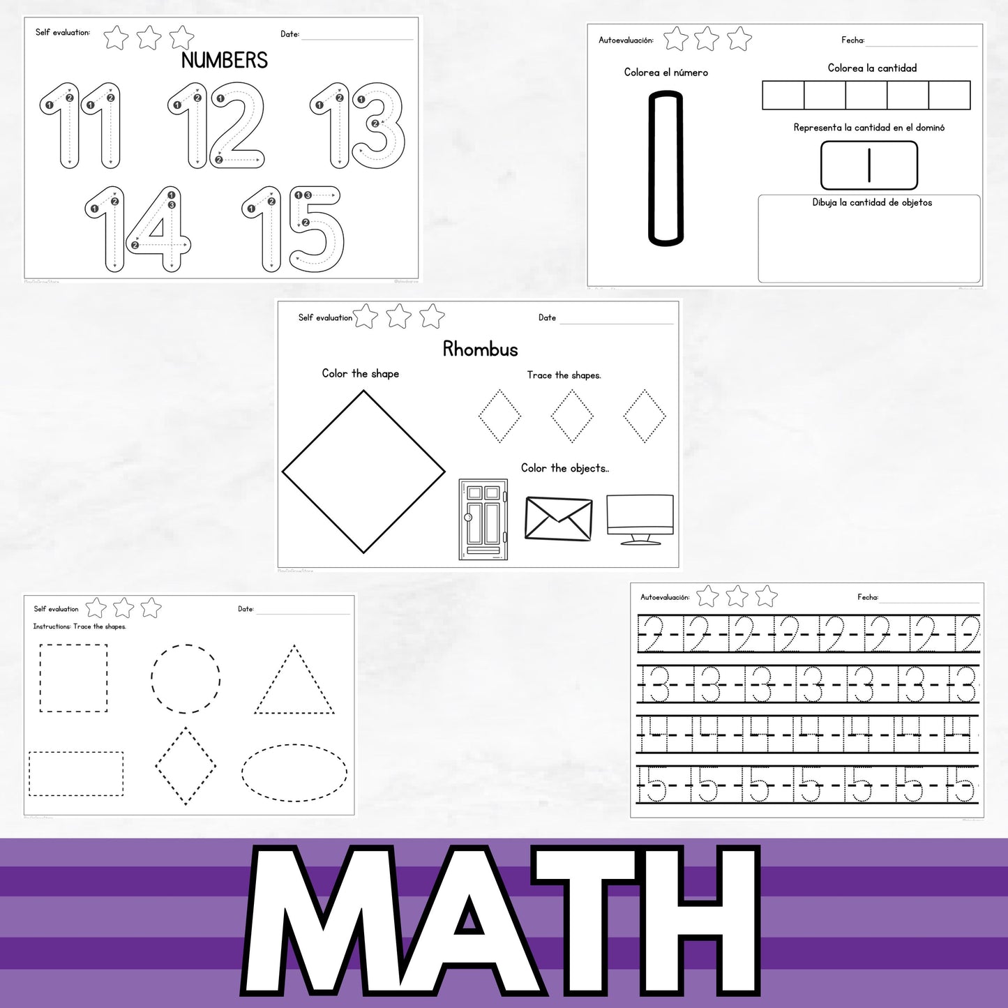 Tracing Notebook. Literacy and Math | Kindergarten & Elementary