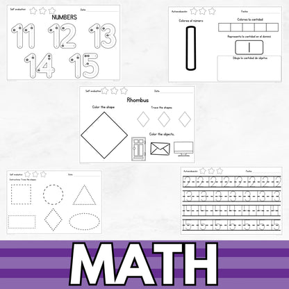 Tracing Notebook. Literacy and Math | Kindergarten & Elementary