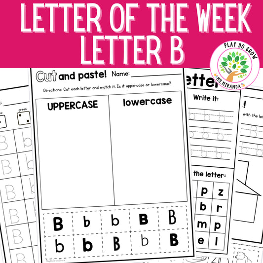 Letter of the week. Letter B | Handwriting Activities