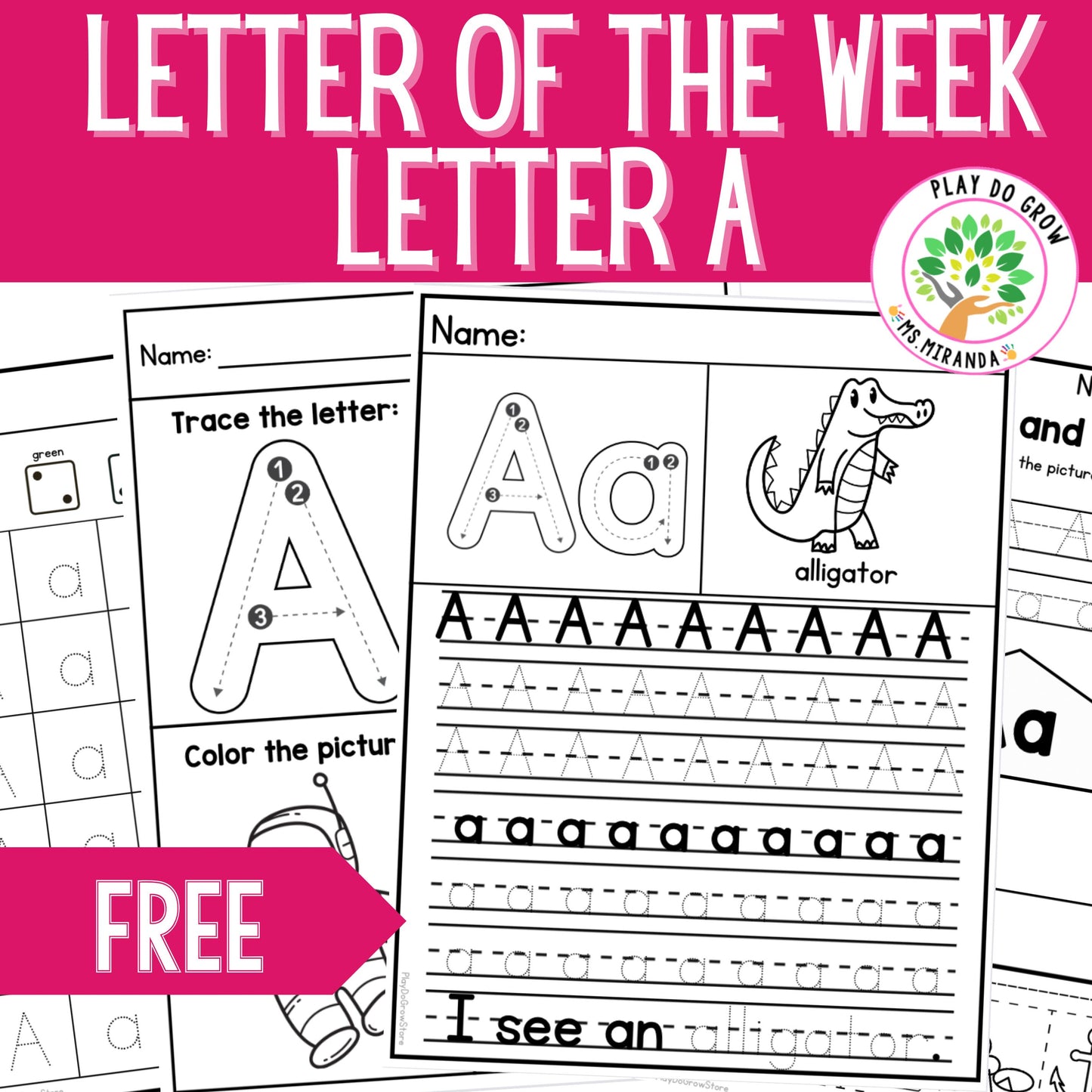 Letter Of The Week. Letter A | Free Handwriting Resource - PreK & Kindergarten