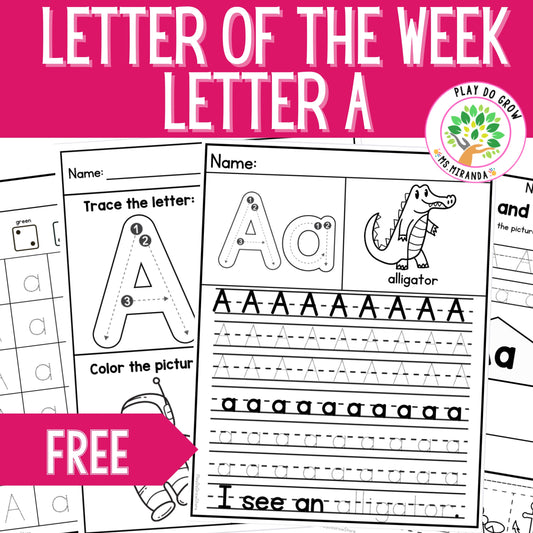 Letter Of The Week. Letter A | Free Handwriting Resource - PreK & Kindergarten