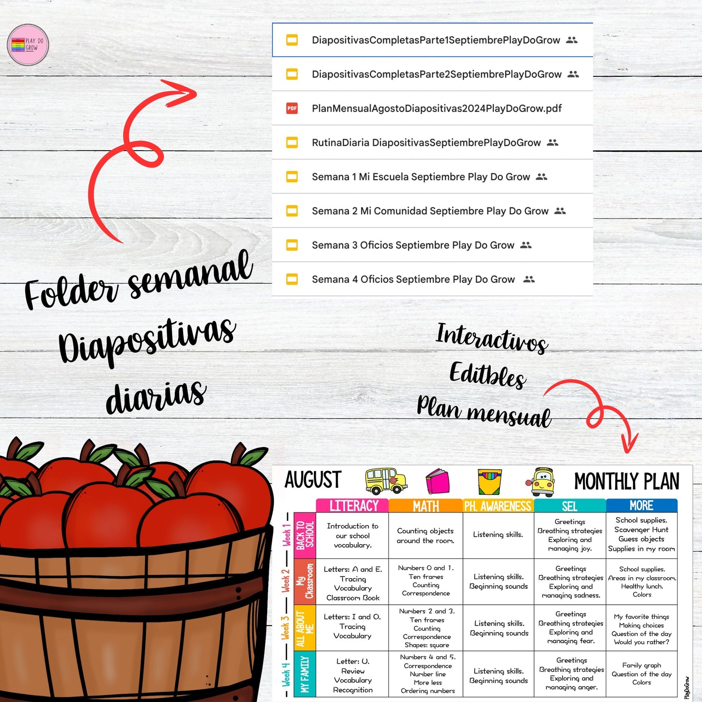 Septiembre Diapositivas Mensuales 400+ Google Slides | Preescolar y Primaria.