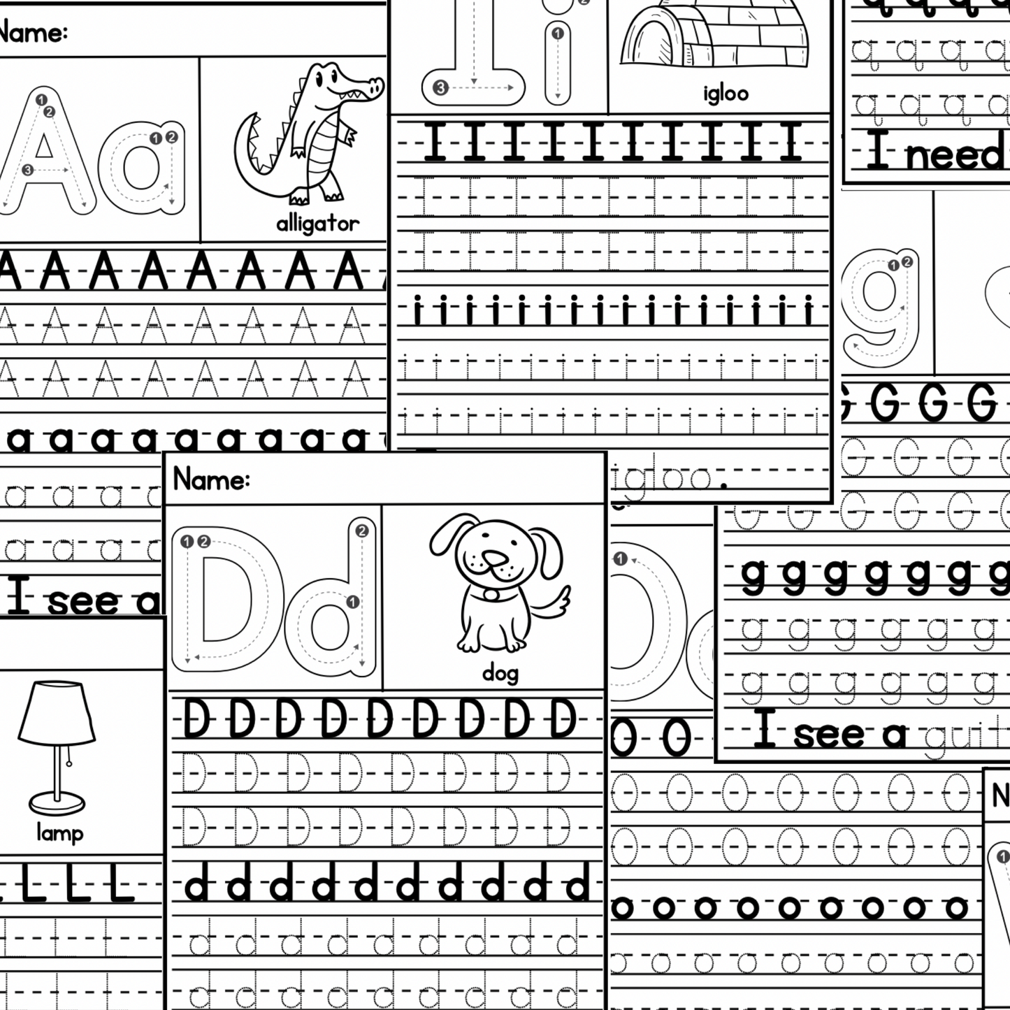 Alphabet Tracing Book A-Z. English Version | Writing Resource