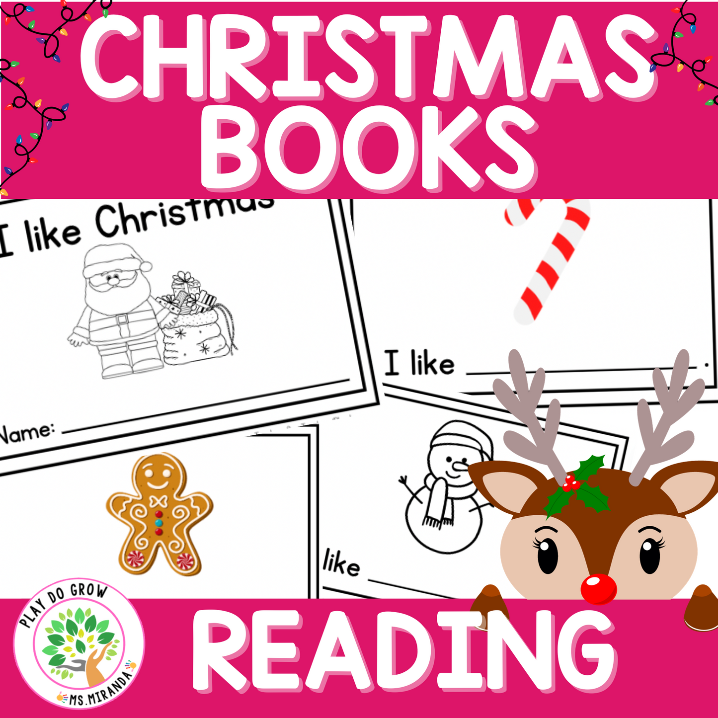 Christmas Emergent Reader Books. English Version | Literacy Resource