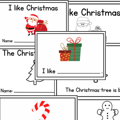 Christmas Emergent Reader Books. English Version | Literacy Resource