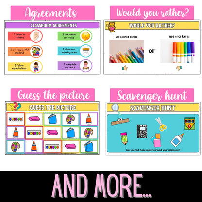 August Google Slides Back to School Class Meeting | PreK,K&Elementary