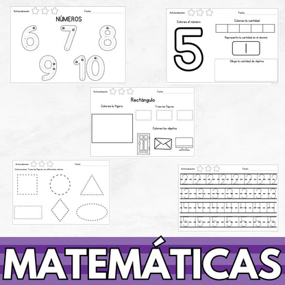 Cuaderno Trazos Letras y Números +250 Páginas | Preescolar y Primaria