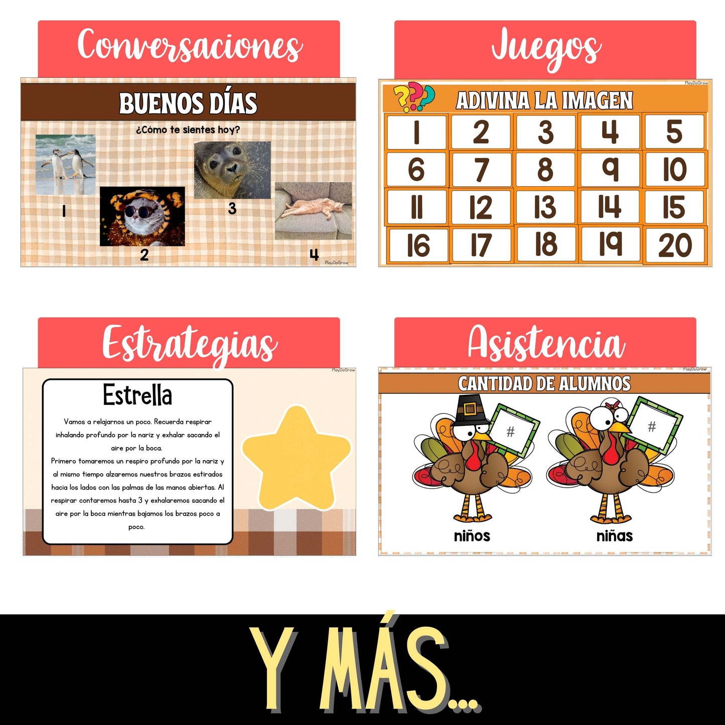 GRATIS Noviembre Diapositivas Google Slides. Preescolar y Primaria. Pizarrón Interactivo