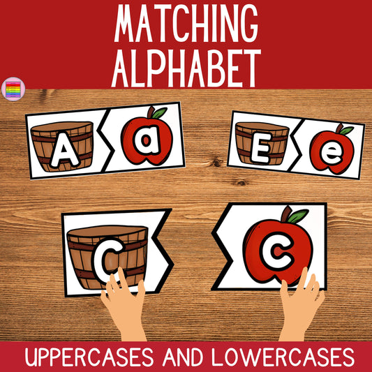 Matching Alphabet Puzzles Upper&LowerCases Literacy Game | PreK,K&Elementary