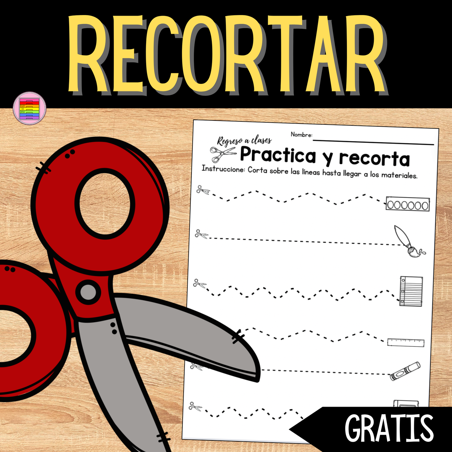 GRATIS Practica Recorte Regreso a Clases | Preescolar y Primaria