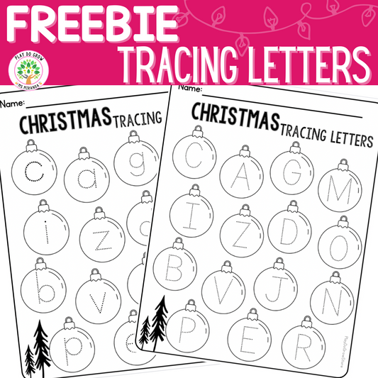 FREE Christmas Letters Tracing Sheet