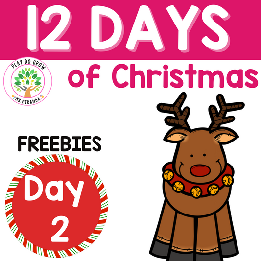 12 Days of Christmas Literacy & Math. Freebie #2