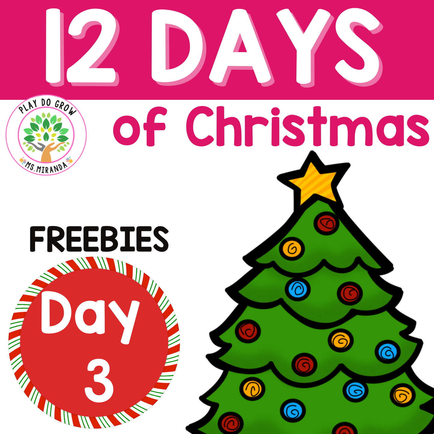 12 Days of Christmas. Literacy & Math - Freebie #3