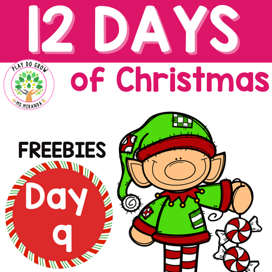 12 Days of Christmas Literacy & Math. Freebie #9