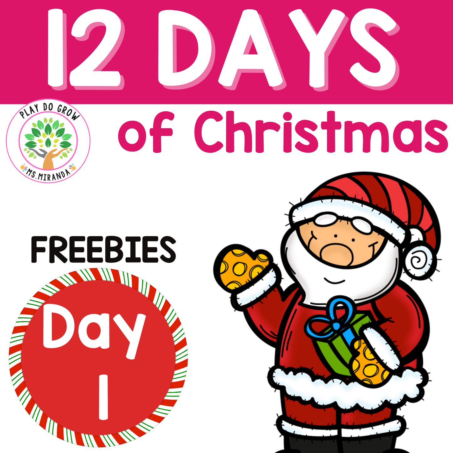 12 Days of Christmas. Literacy & Math - Freebie #1